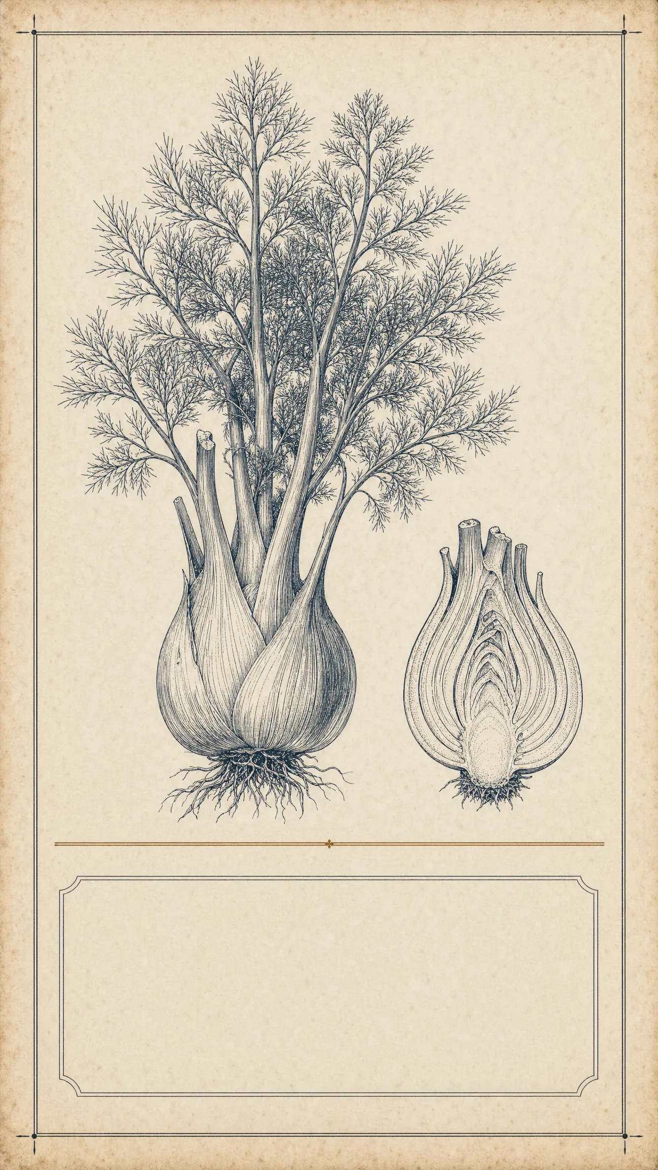 Specimen-plate engraving artwork for Specimen Apron